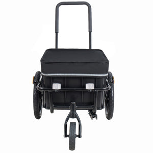 2-in-1 Bike Cargo Trailer Pushcart