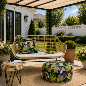 Outdoor Inflatable Ottoman 21"x21"x9"