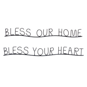 Bless Our Home and Heart Sentiment Decor (Set of 4)