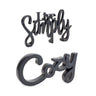 Cozy and simply sentiment block cut out (set of 2)