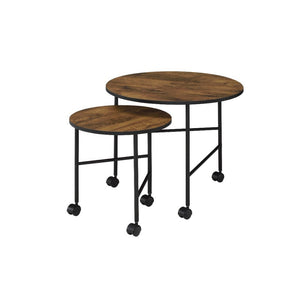 Oblis - Nesting Table Set - Vintage Oak