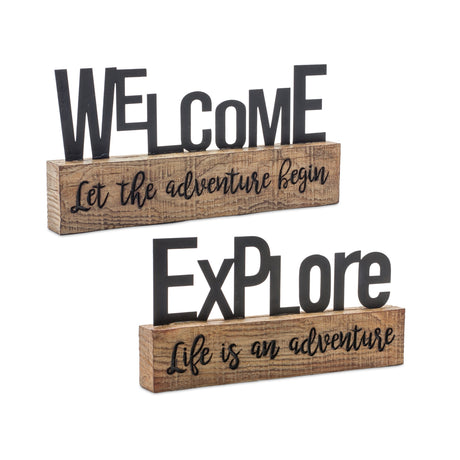 Explore-and-welcome-tabletop-sentiment-sign-(set-of-2)-Wall-Signs