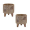 Resin-Honeycomb-Bumble-Bee-Planter-with-Legs-(Set-of-2)-Pots-&-Planters