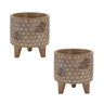 Resin-Honeycomb-Bumble-Bee-Planter-with-Legs-(Set-of-2)-Pots-&-Planters