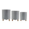 Iron-metal-planter-with-geometric-design-and-wood-legs-(set-of-3)-Pots-&-Planters