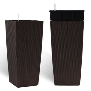 30 in Tall Large Flower Pot Planter with Self-Watering Drainage Holes
