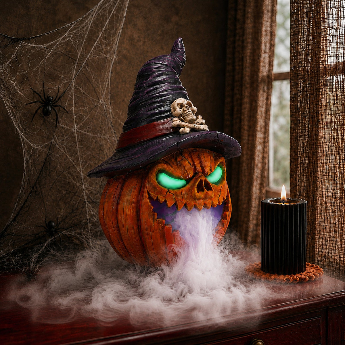 Halloween Jack-O'-Lantern Pumpkin Mist Sprayer Ornament