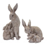 Stone-Rabbit-with-Baby-Bunny-Figurine-(Set-of-2)-Figurines