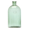 Sage glass bottle neck vase 12"h