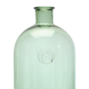 Sage Glass Bottle Neck Vase 12"H