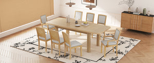 TOPMAX Rustic Extendable 84inch Dining Table Set