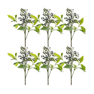 Blue berry foliage spray (set of 6)