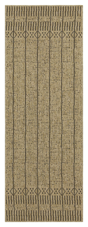Earth GC_NTL1008 Jute/Black Indoor/Outdoor Area Rug