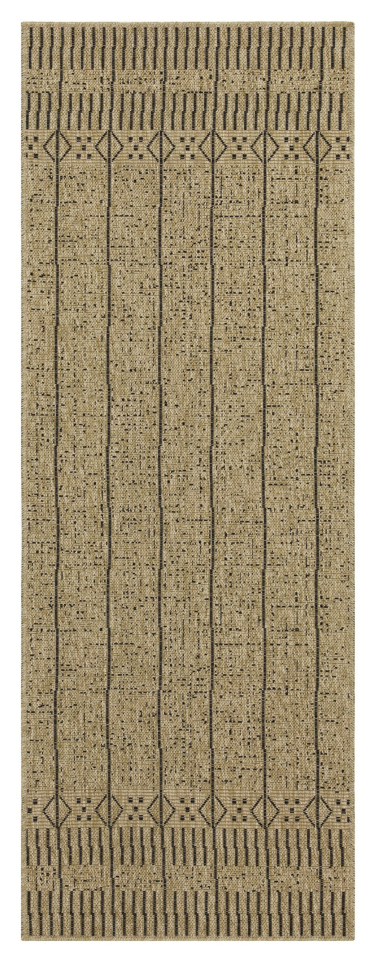Earth GC_NTL1008 Jute/Black 5 ft. 3 in. x 7 ft. 3 in. Area Rug