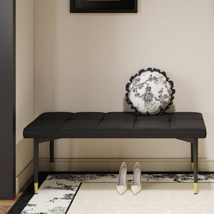 Multifunctional Black Shoe Bench