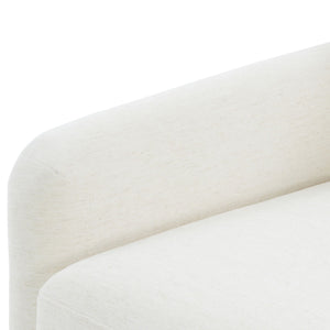 Cream Swivel Accent Chair with Antique Brass Nailhead Trim