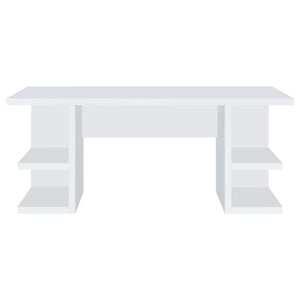 Hannah - 4 Shelf Writing Desk With Open Shelving - White