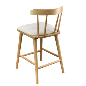 Olivia Indoor Wooden Upholstered Counter Stool