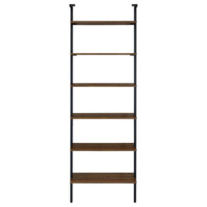 Christy - Owens - 6 Shelf Wall Bookshelf - Walnut