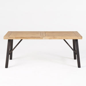 Outdoor Dining Set With 2 Bench And 1 Dining Table - Light Brown