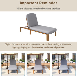 Outdoor Chaise Lounge With Adjustable Backrest