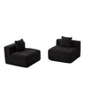 Modular Sectional Sofa With 2 Pillows, Symmetrical Design