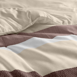 2-Piece Twin/Twin XL Stripe Textured Print Comforter Set, Terracotta
