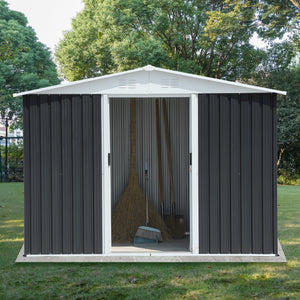 8x6 Feet Apex Roof Dark Storage Shed