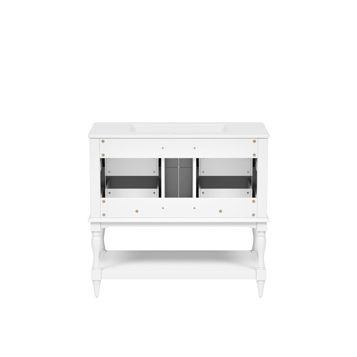 Bathroom Vanity Cabinet With Undermount Sink, 4 Drawer Set