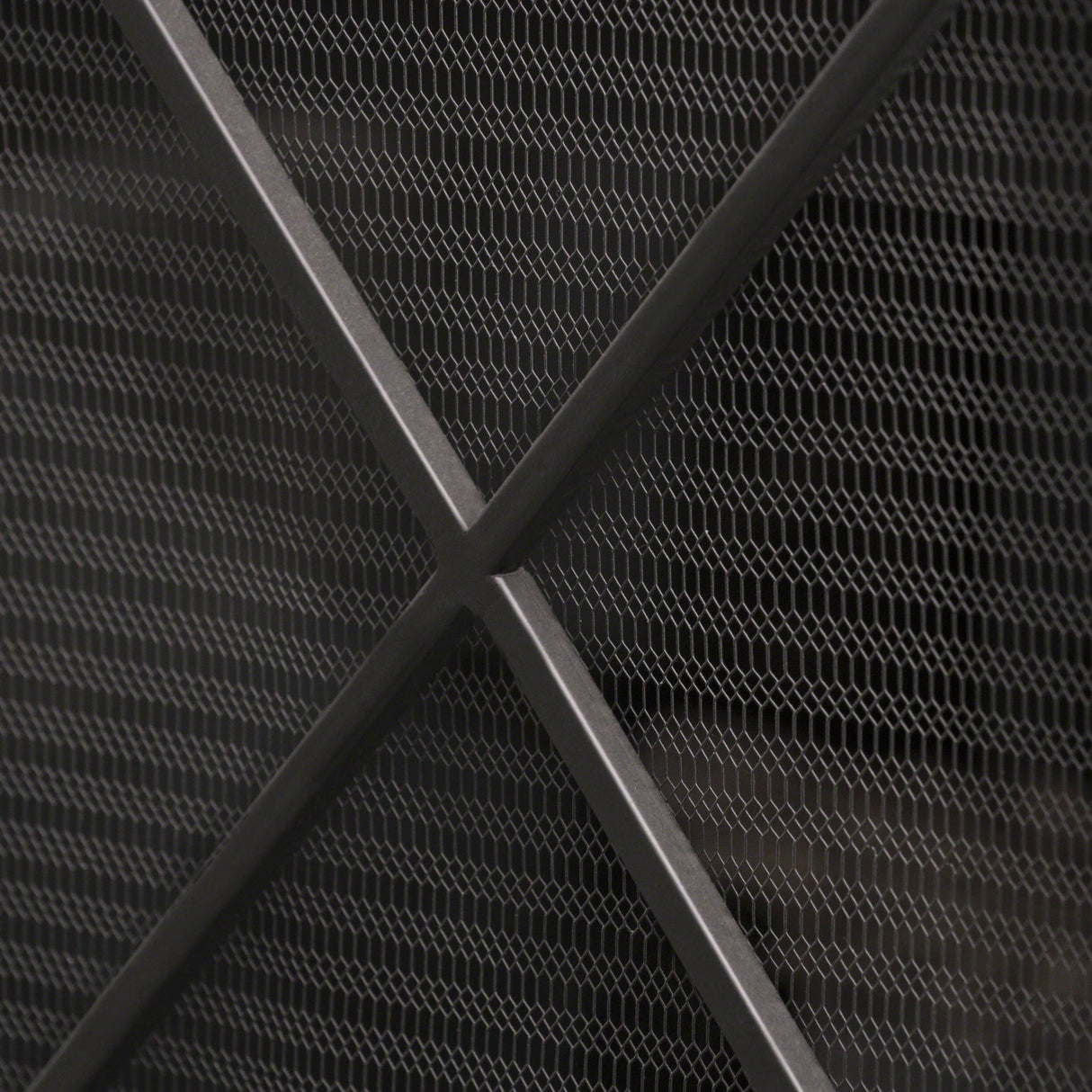 Minimalist Single Panel Iron Fireplace Screen With Diamond Design