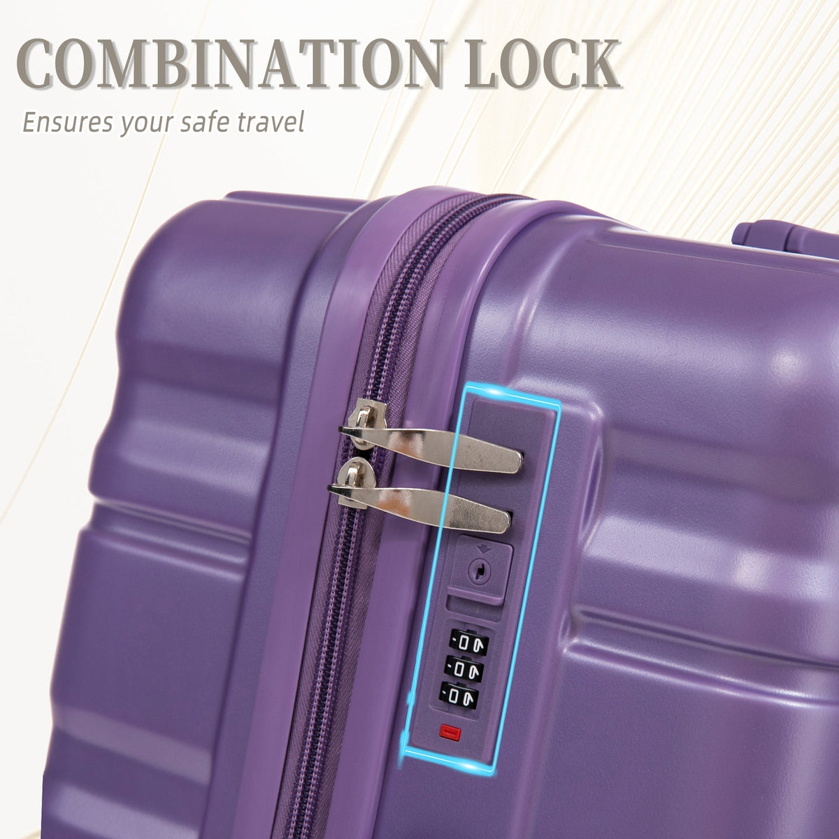 HIFINE Tourist 3-Piece ABS Spinner Wheel Luggage Set