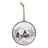 Woodland-Winter-Cabin-Disc-Ornament-(Set-of-12)-Christmas-Ornaments