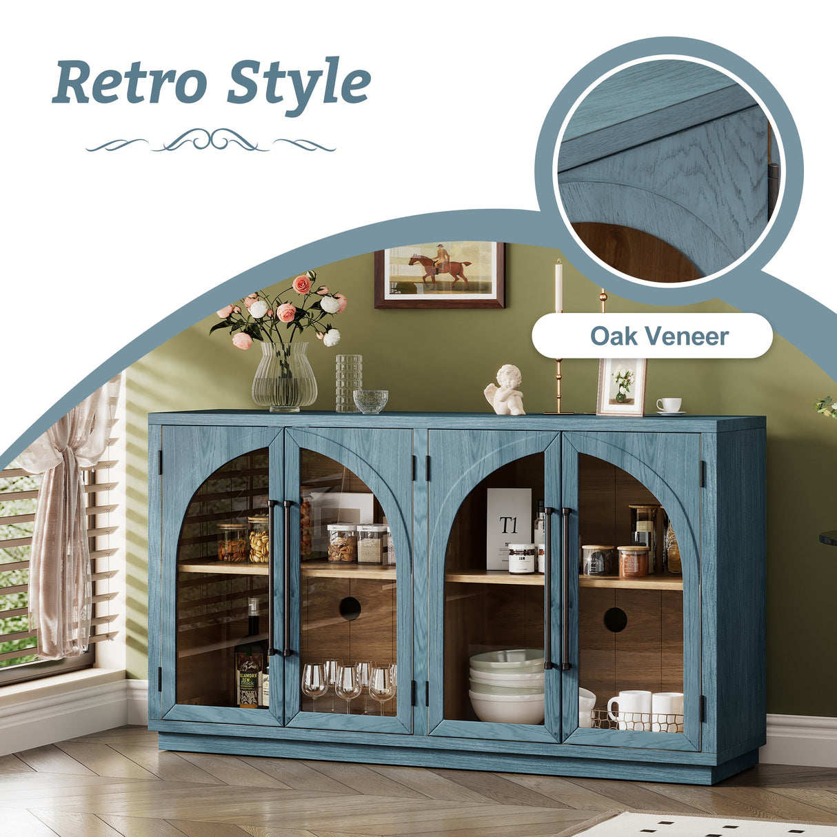 4-Door Large Storage Sideboard