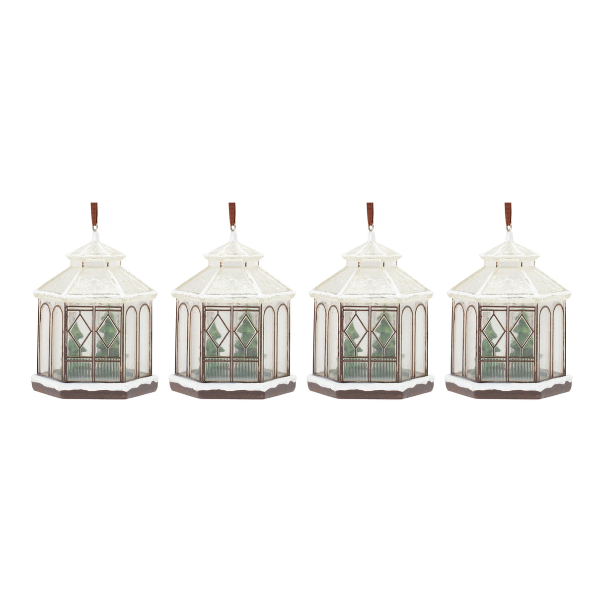 Winter Gazebo Ornament (Set of 4)