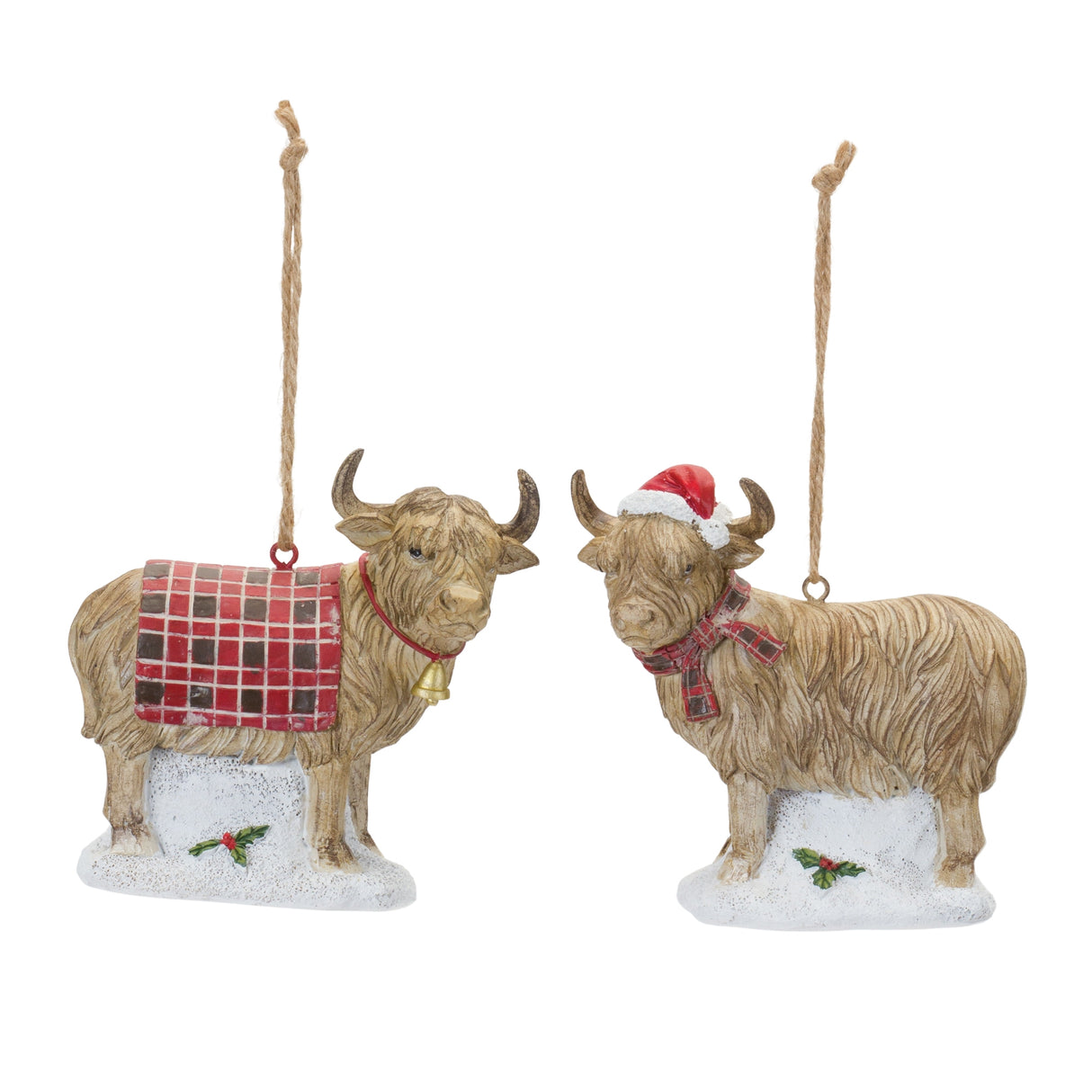 Highland Cow Ornament (Set of 6)