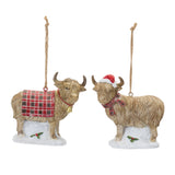 Highland Cow Ornament (Set of 6)