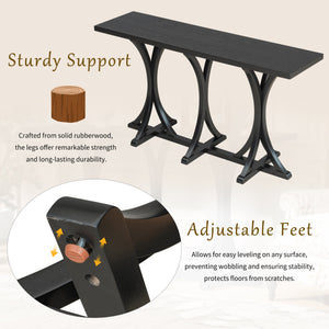 U-Style 59.8'' Wooden Console Table