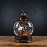 LED Snow Globe with Santa's Sleigh 11.5"H