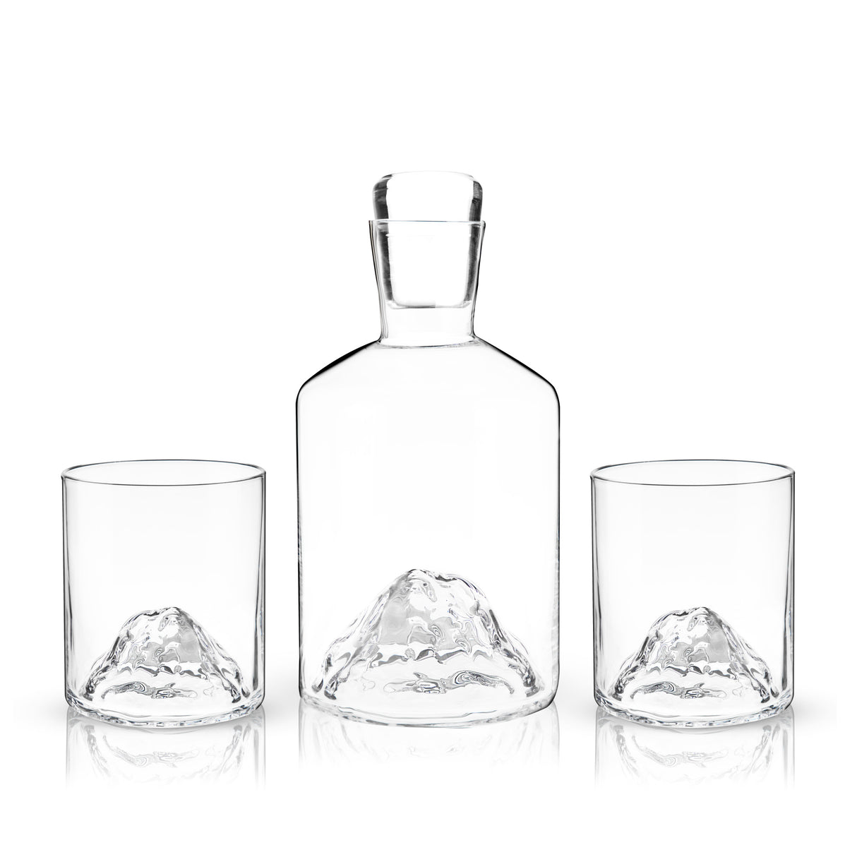 3-Piece Mountain Crystal Decanter and Tumbler Set Viski®