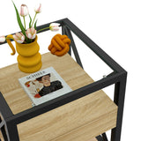 Set of 2 Modern End Tables with Drawer - Nightstands for Bedroom & Living Room