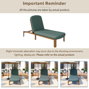 Outdoor Chaise Lounge With Adjustable Backrest