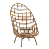Ellis Outdoor Wicker High-Back Swivel Lounge Chair