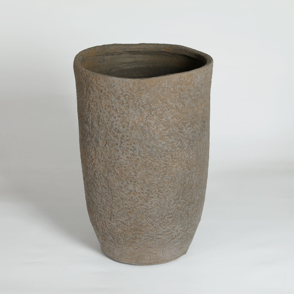 Round Concrete Planter Set of 2, Large Indoor & Outdoor Planter Pots