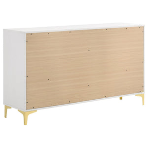 Karena - Rectangular 6 Drawer Dresser - White