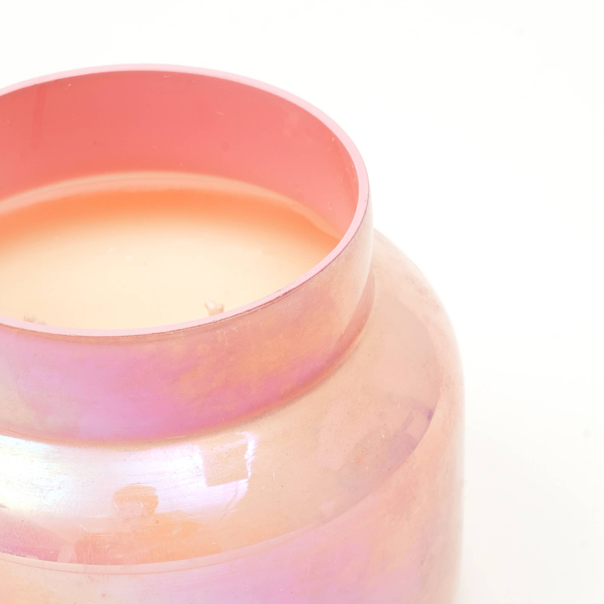 Scented Wax Candle Jar - Pink Lustre