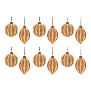 Ribbed Glass Ornamnet (Set of 12)