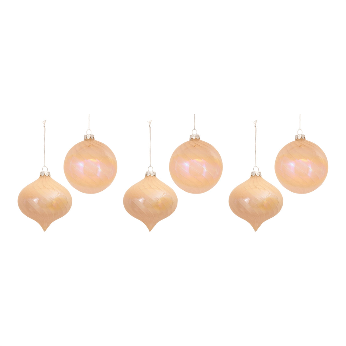 Irredescent Glass Ornament (Set of 6)