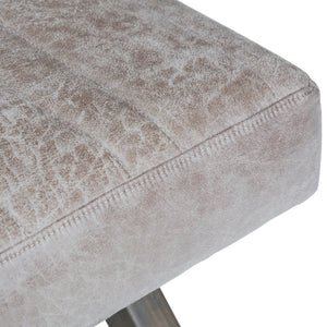 Salinger - Large Ottoman Bench - Distressed Grey Taupe