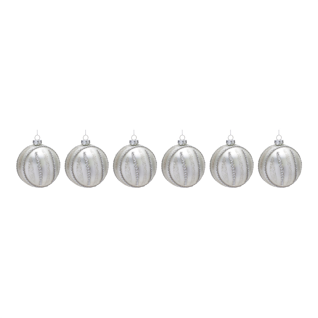 Jeweled Glass Ball Ornament (Set of 6)
