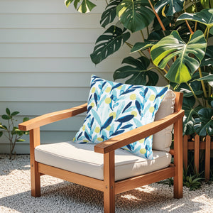 6 Pack Outdoor/Indoor Throw Pillows with Inserts - Coastal Leaves
